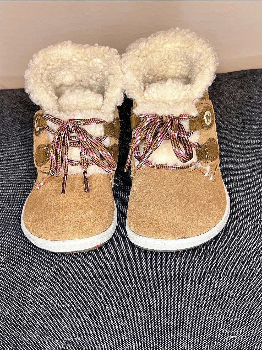 Merrell Bare Steps Cocoa Jr. Boot Kids Boots Brown & Pink Girls US 4M